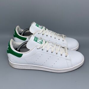 Adidas Stan Smith Vegan White Green Tennis Shoes FU9612 Men’s‎ Sz 10